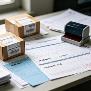 Refund, return, and write-off processing