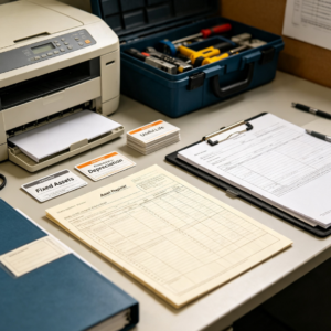 Fixed asset registration and depreciation accrual