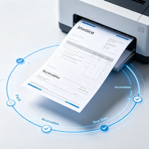 Intelligent invoice issuance and accounts receivable tracking